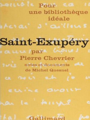 cover image of Saint-Exupéry